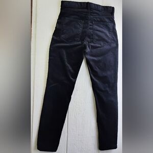 Banana Republic Velvet Dress Pants Women's Skinny High Rise  Sz 25 Black H-4